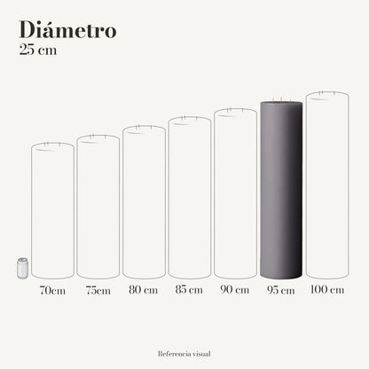 Cirio gris 25 cm diámetro - La Vela Amaltea