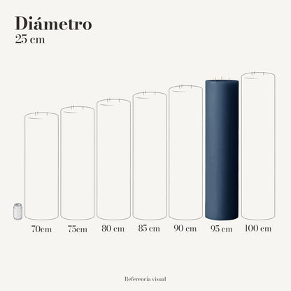 Cirio azul índigo 25 cm diámetro - La Vela Amaltea