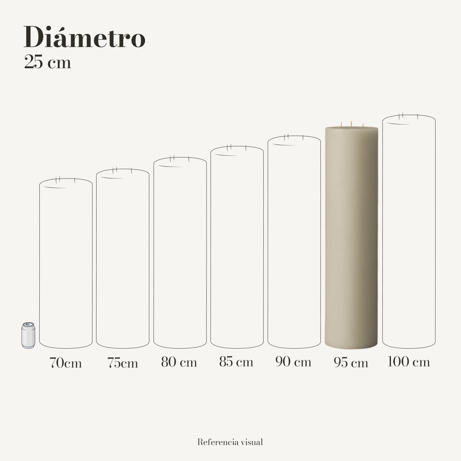 Cirio marfil 25 cm diámetro - La Vela Amaltea