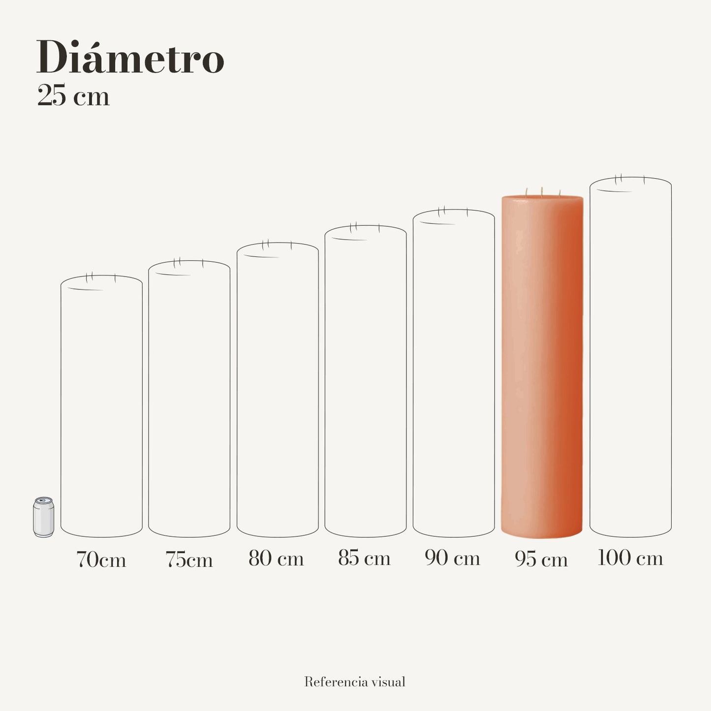 Cirio melón 25 cm diámetro - La Vela Amaltea