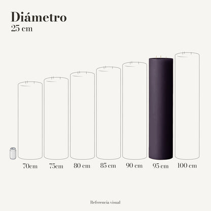 Cirio morado oscuro 25 cm diámetro - La Vela Amaltea