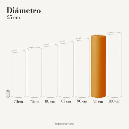 Cirio naranja 25 cm diámetro - La Vela Amaltea