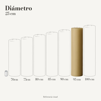 Cirio natural 25 cm diámetro - La Vela Amaltea