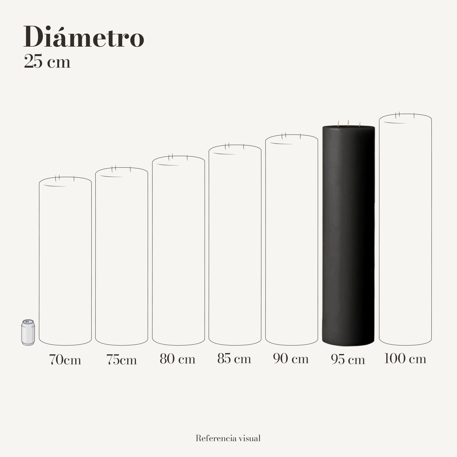 Cirio negro 25 cm diámetro - La Vela Amaltea