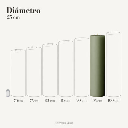 Cirio pistache 25 cm diámetro - La Vela Amaltea