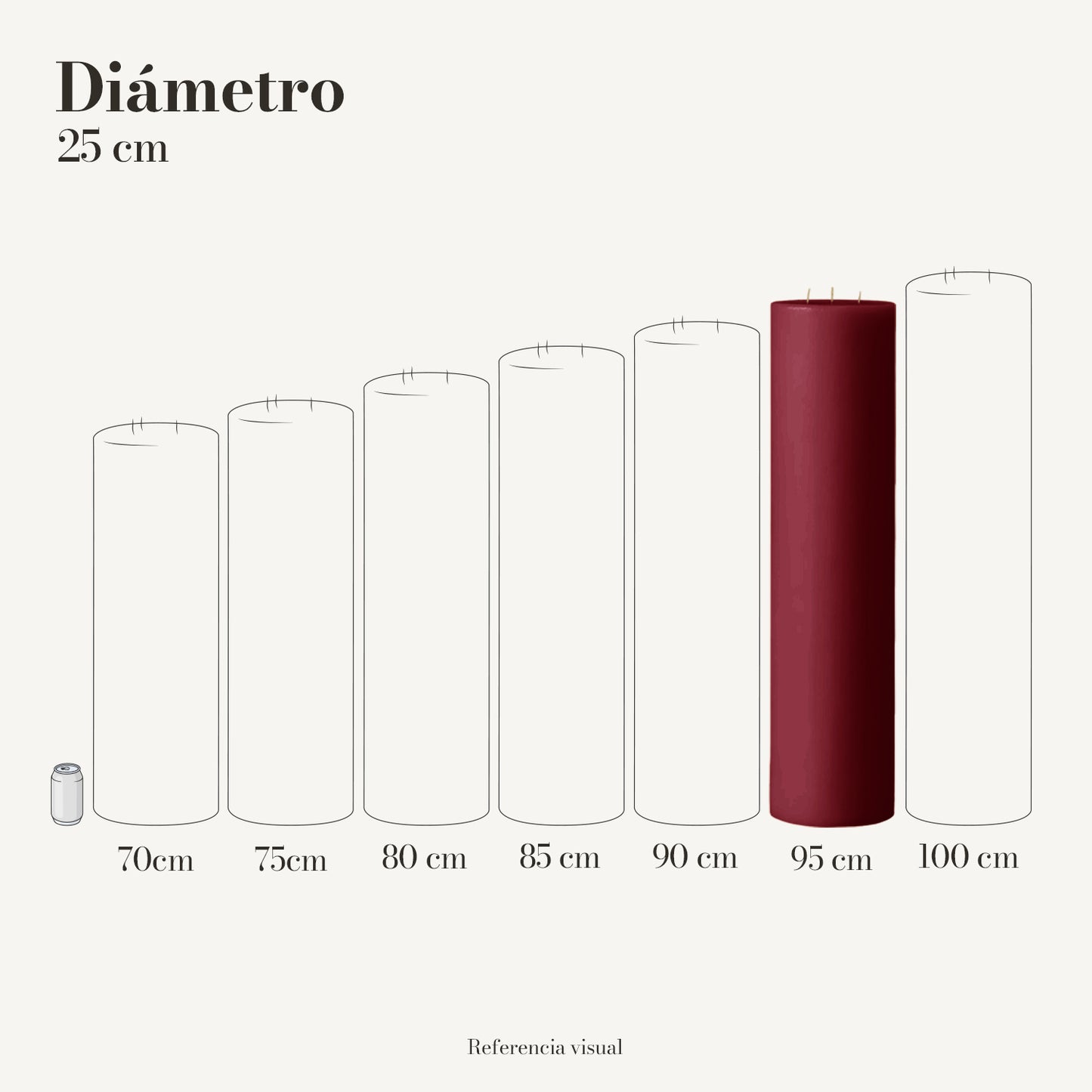 Cirio vino 25 cm diámetro - La Vela Amaltea