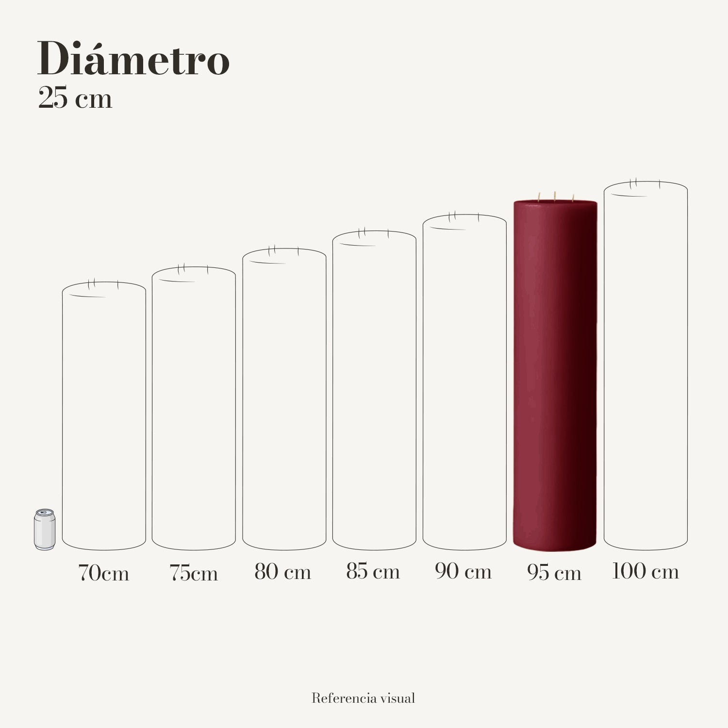 Cirio vino 25 cm diámetro - La Vela Amaltea