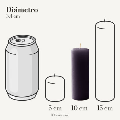 Cirio morado oscuro 3.4 cm diámetro - La Vela Amaltea
