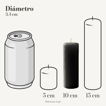 Cirio negro 3.4 cm diámetro - La Vela Amaltea