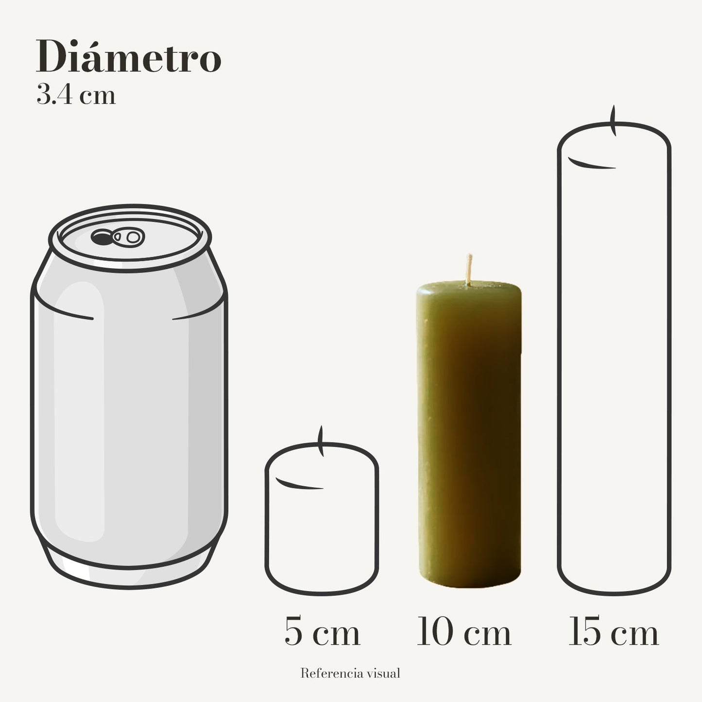 Cirio Verde Olivo (Por pedido)