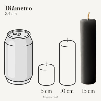 Cirio negro 3.4 cm diámetro - La Vela Amaltea