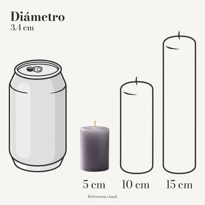 Cirio Gris 3.4 cm 5 cm