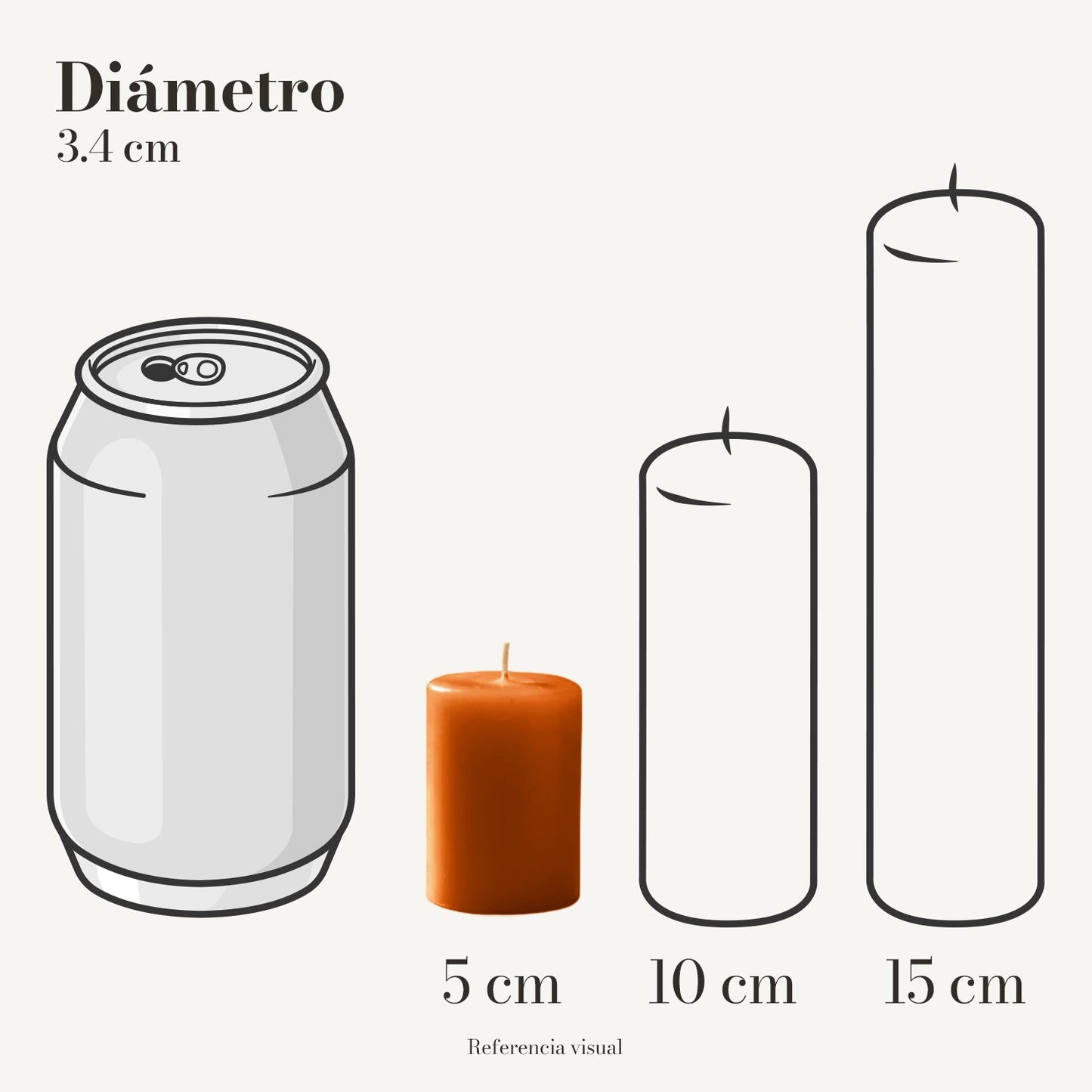 Cirio Naranja Ocre (Por pedido)