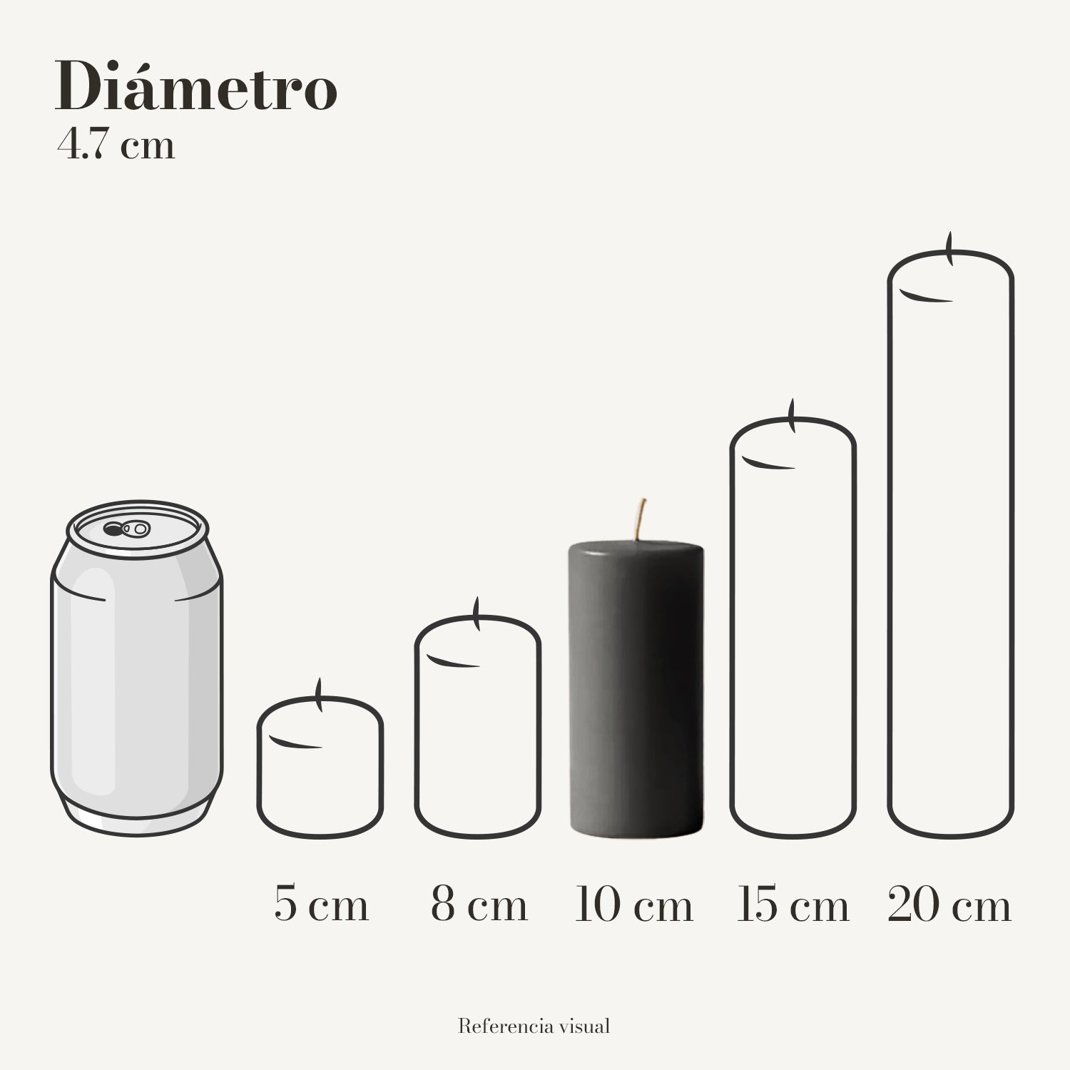 Cirio negro 4.7 cm diámetro - La Vela Amaltea