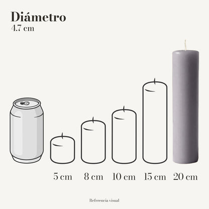 Cirio gris 4.7 cm diámetro - La Vela Amaltea