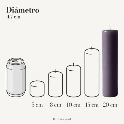 Cirio morado oscuro 4.7 cm diámetro - La Vela Amaltea