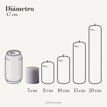 Cirio gris 4.7 cm diámetro - La Vela Amaltea