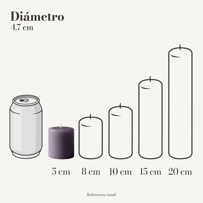 Cirio morado oscuro 4.7 cm diámetro - La Vela Amaltea