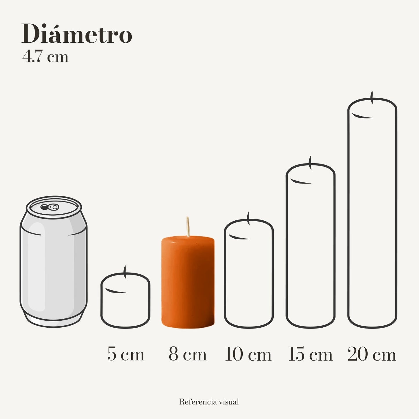 Cirio Naranja Ocre (Por pedido)