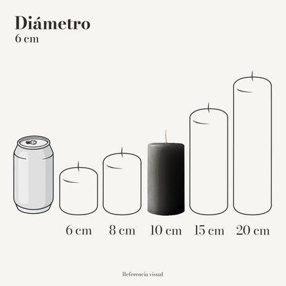 Cirio negro 6 cm diámetro - La Vela Amaltea