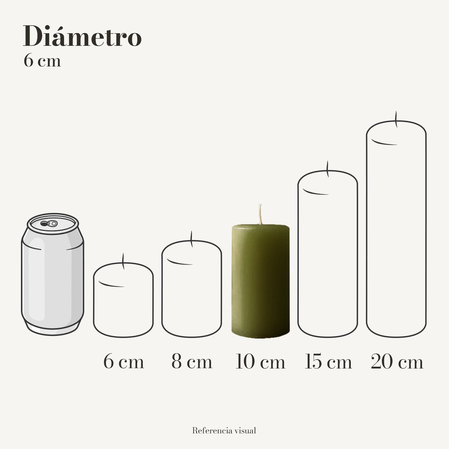 Cirio Verde Olivo (Por pedido)