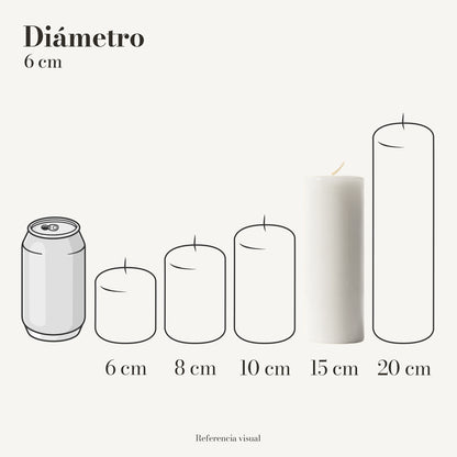 Cirio blanco 6 cm diámetro - La Vela Amaltea