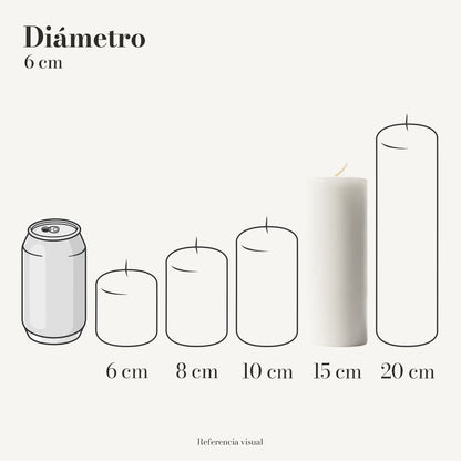 Cirio Blanco 6 cm 15 cm
