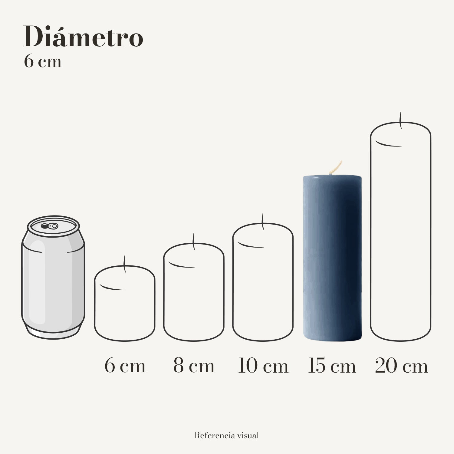 Cirio azul índigo 6 cm diámetro - La Vela Amaltea