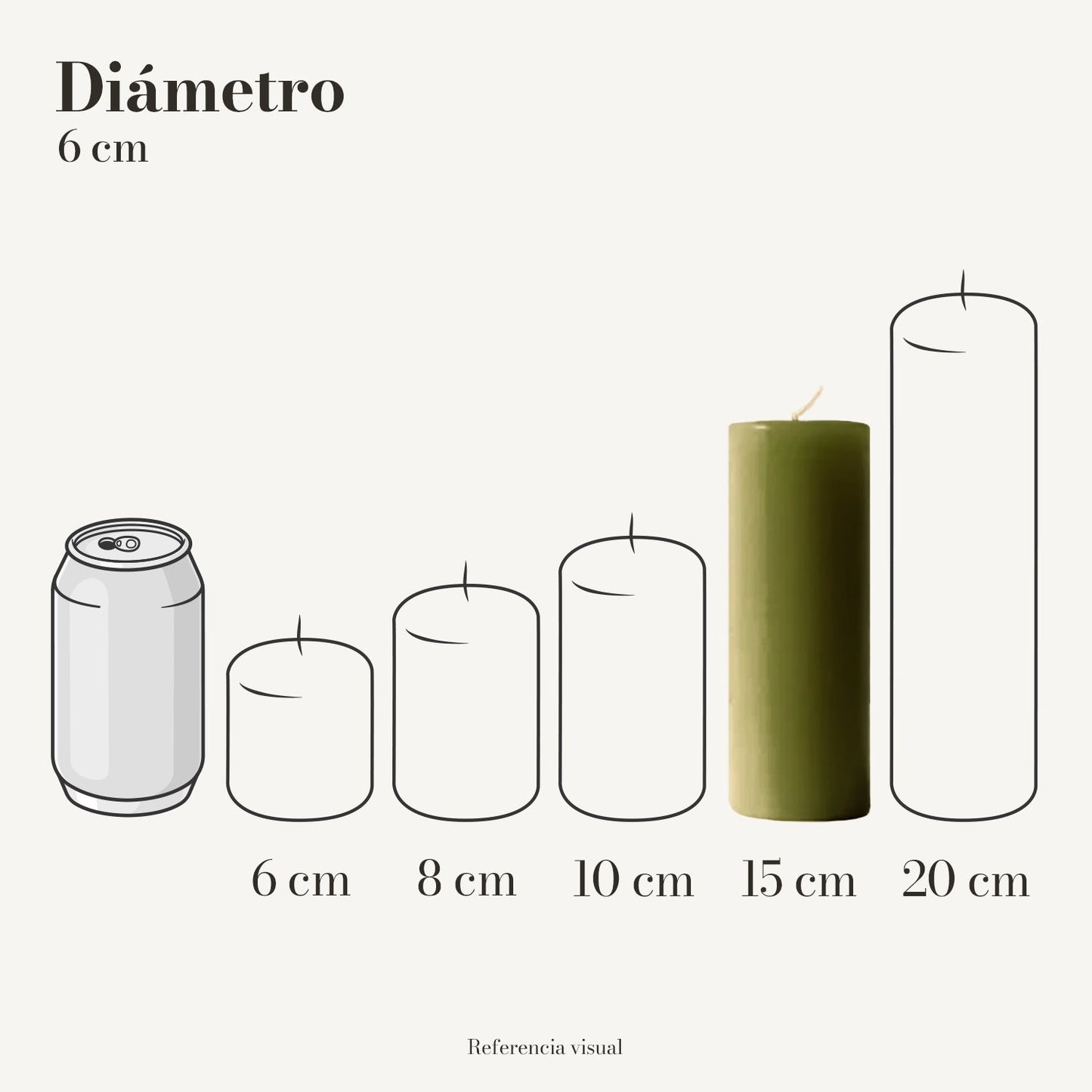 Cirio Verde Olivo (Por pedido)