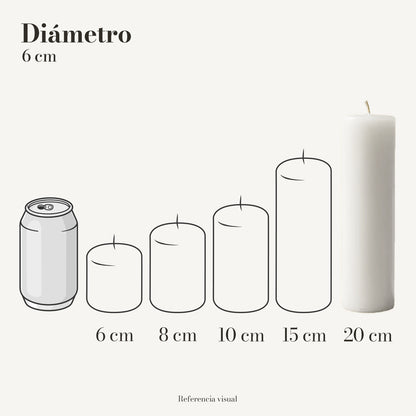 Cirio blanco 6 cm diámetro - La Vela Amaltea