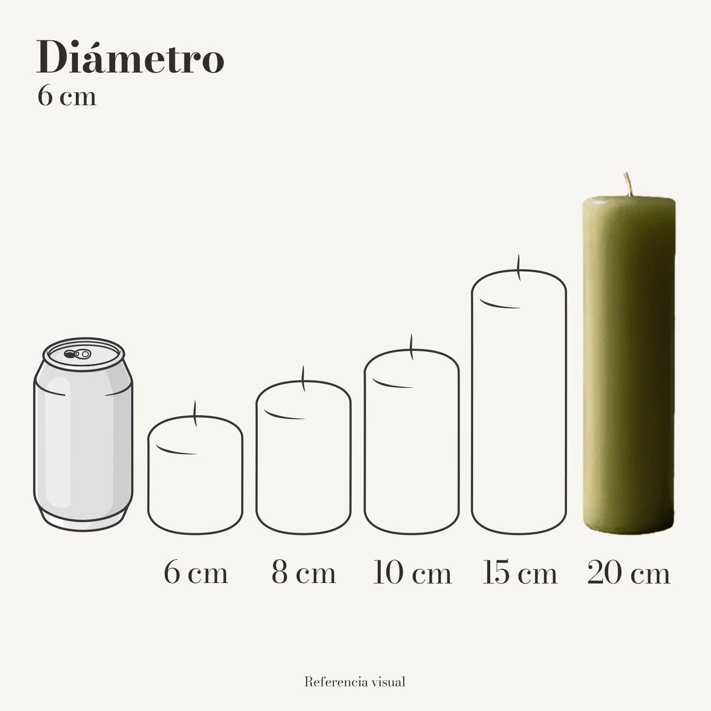 Cirio Verde Olivo (Por pedido)