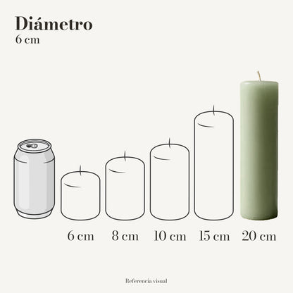 Cirio pistache 6 cm diámetro - La Vela Amaltea