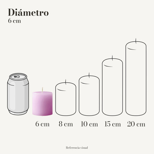 Cirio rosa mexicano 6 cm diámetro - La Vela Amaltea