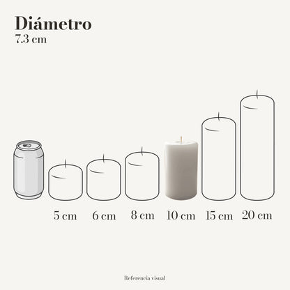 Cirio blanco 7.3 cm diámetro - La Vela Amaltea