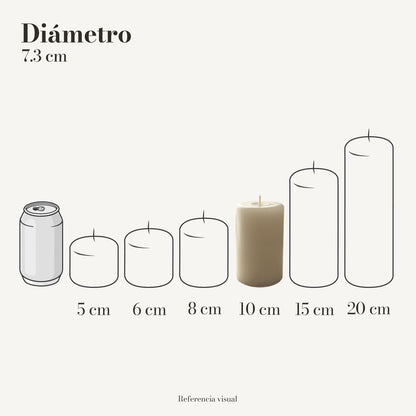 Cirio marfil 7.3 cm diámetro - La Vela Amaltea