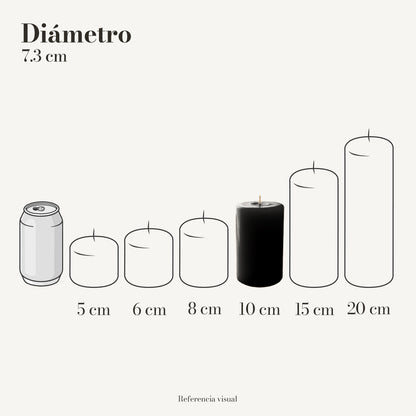 Cirio negro 7.3 cm diámetro - La Vela Amaltea