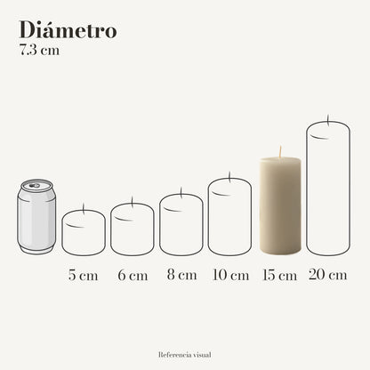 Cirio marfil 7.3 cm diámetro - La Vela Amaltea