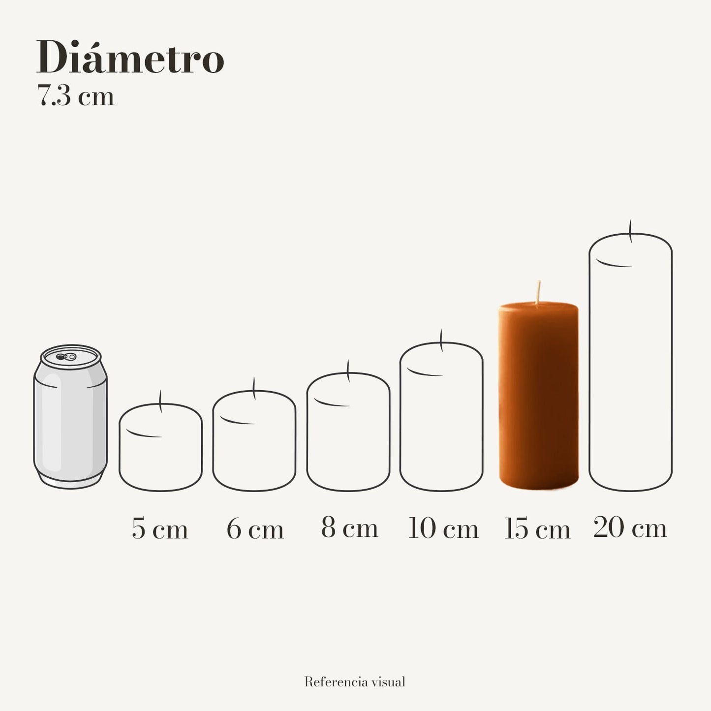Cirio Naranja Ocre (Por pedido)