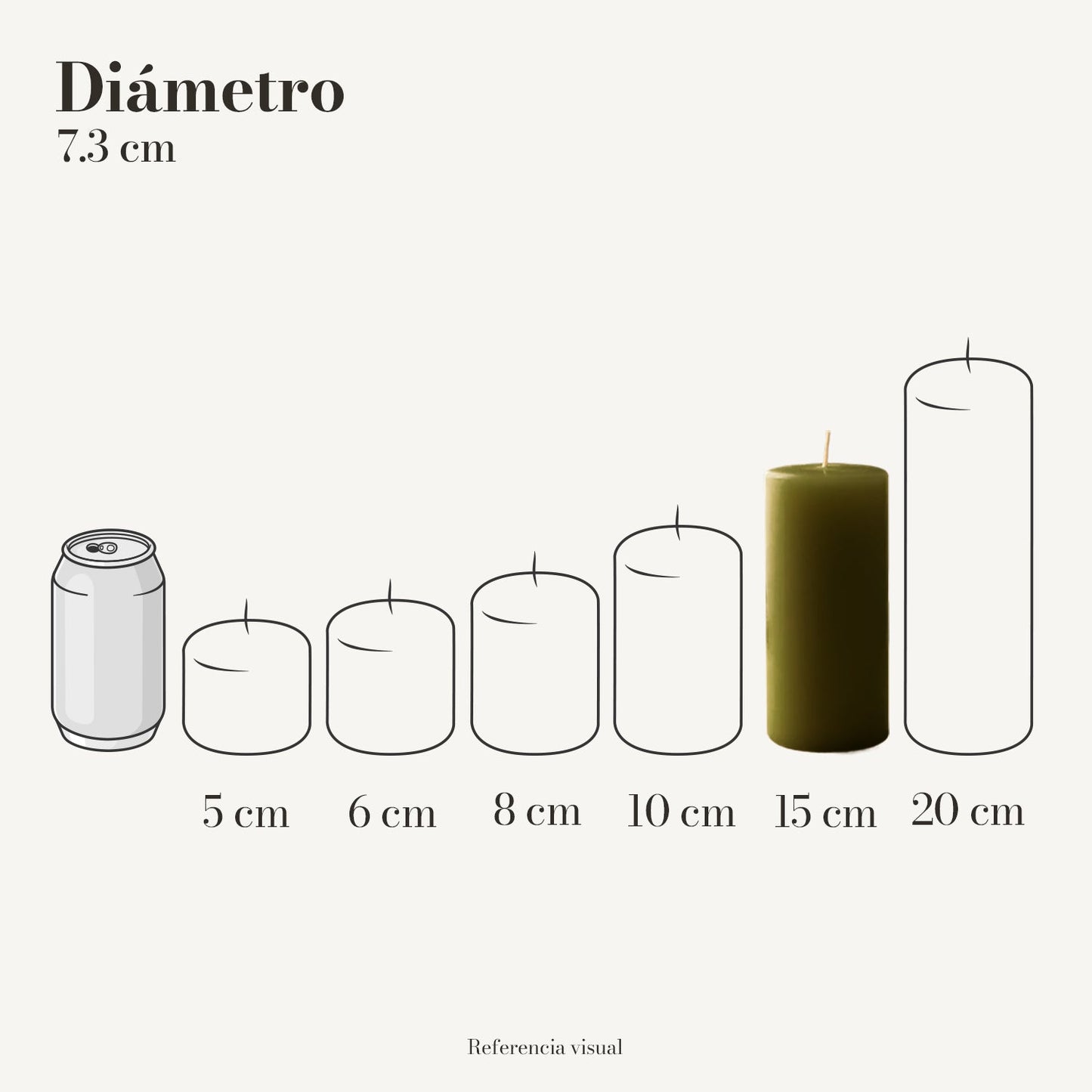 Cirio Verde Olivo (Por pedido)