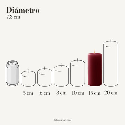 Cirio vino 7.3 cm diámetro - La Vela Amaltea