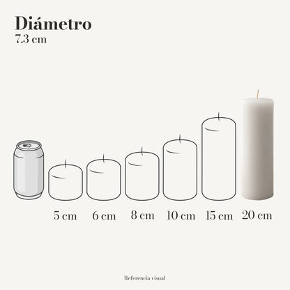 Cirio blanco 7.3 cm diámetro - La Vela Amaltea