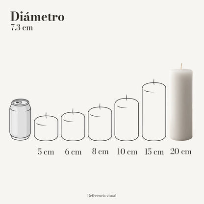 Cirio Blanco 7.3 cm 20 cm