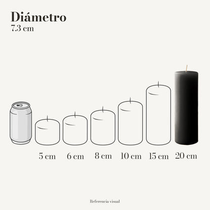 Cirio negro 7.3 cm diámetro - La Vela Amaltea