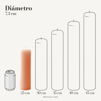 Cirio melón 7.3 cm diámetro - La Vela Amaltea