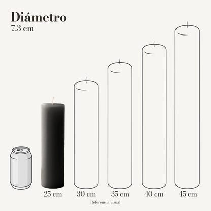 Cirio negro 7.3 cm diámetro - La Vela Amaltea