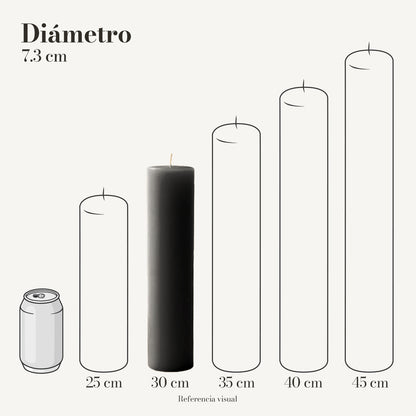 Cirio negro 7.3 cm diámetro - La Vela Amaltea