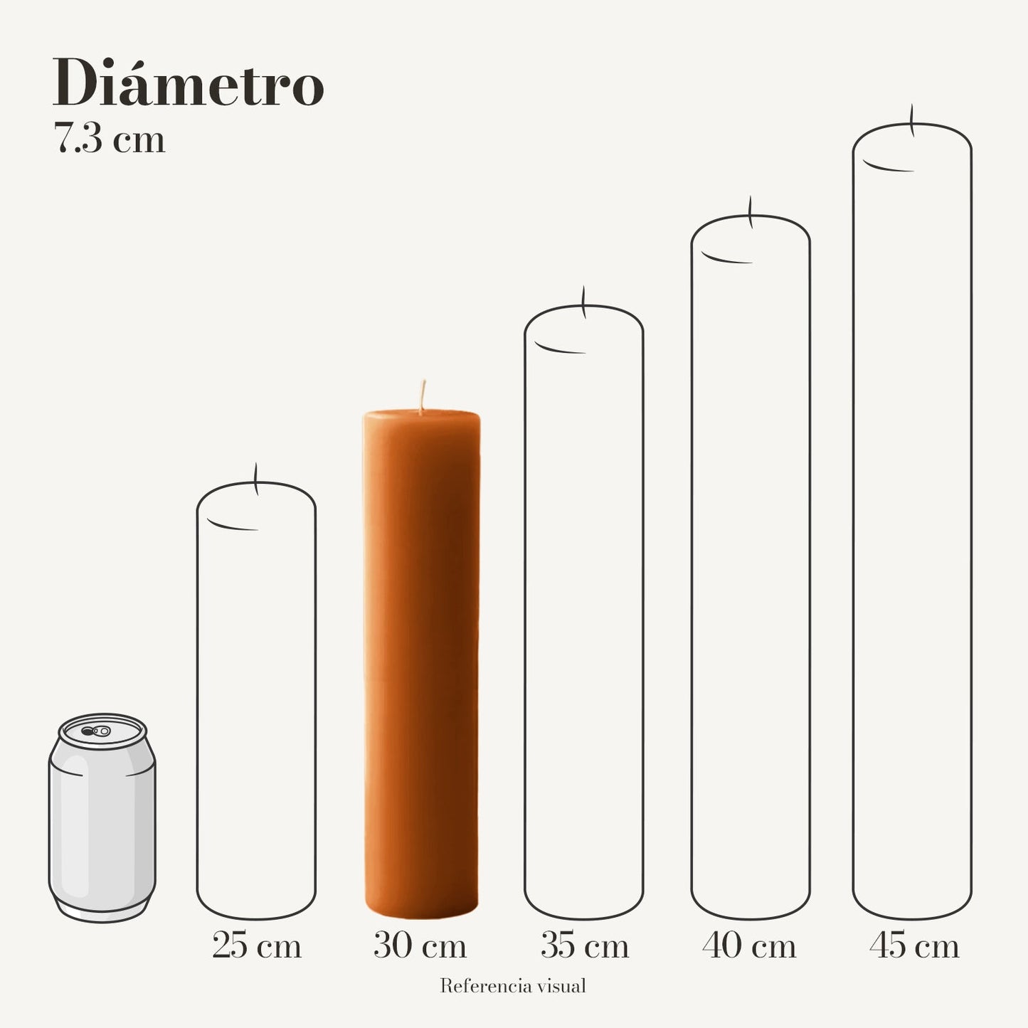 Cirio Naranja Ocre (Por pedido)
