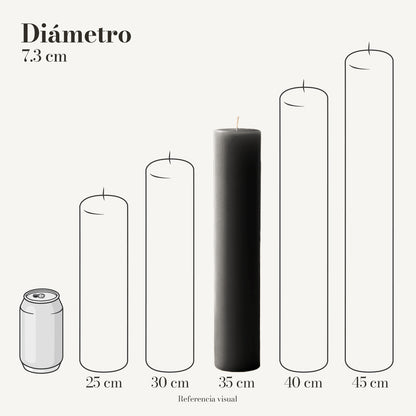 Cirio negro 7.3 cm diámetro - La Vela Amaltea
