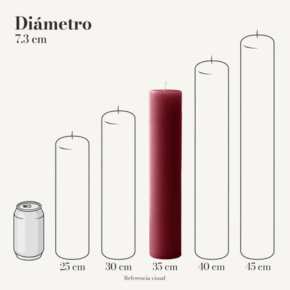 Cirio vino 7.3 cm diámetro - La Vela Amaltea