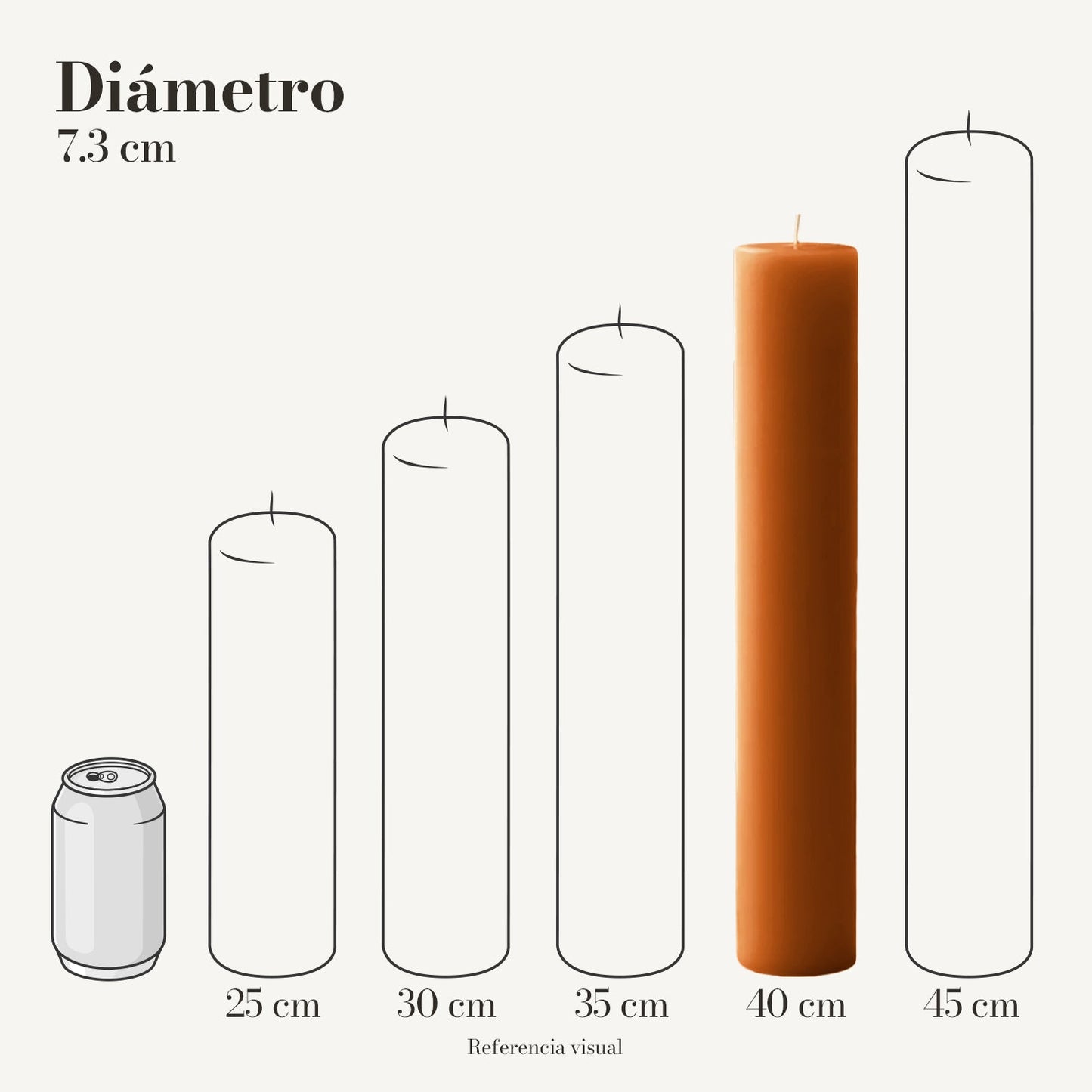 Cirio Naranja Ocre (Por pedido)
